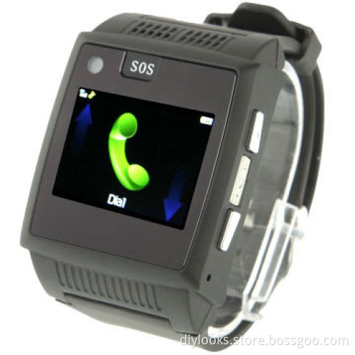 G10+ Black, Bluetooth/FM Radio/GPS Watch Phone with Camera, 1.5-inch TFT Touch Screen Phone